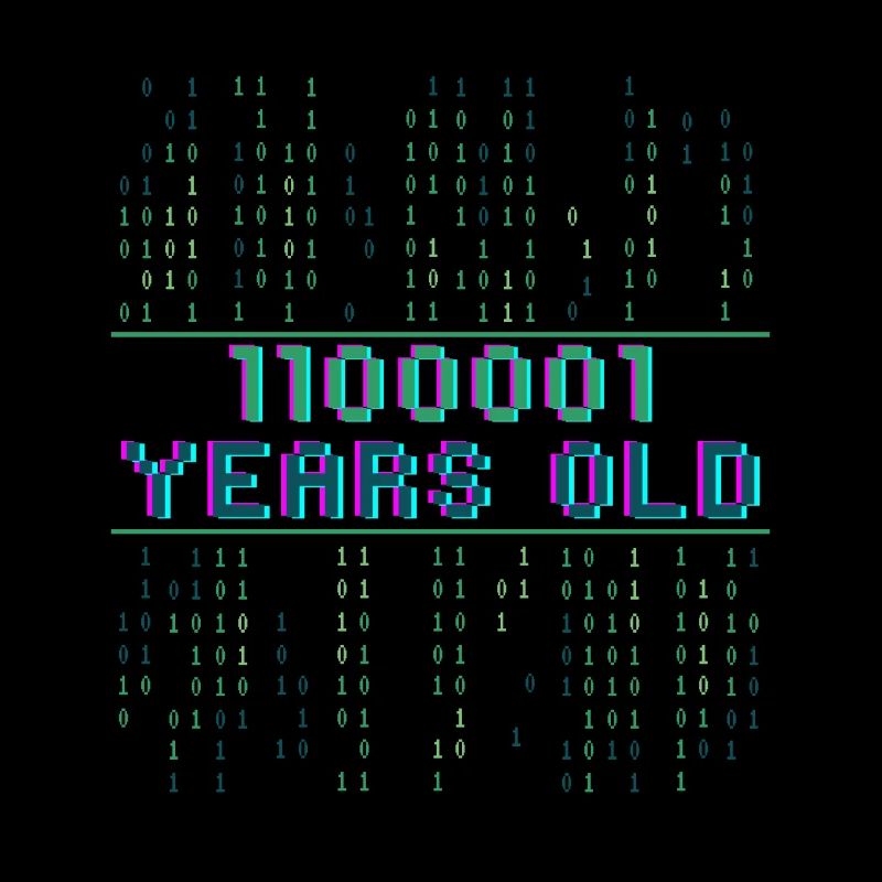 97. Geburtstag 97 Jahre alt Binärcode Informatik