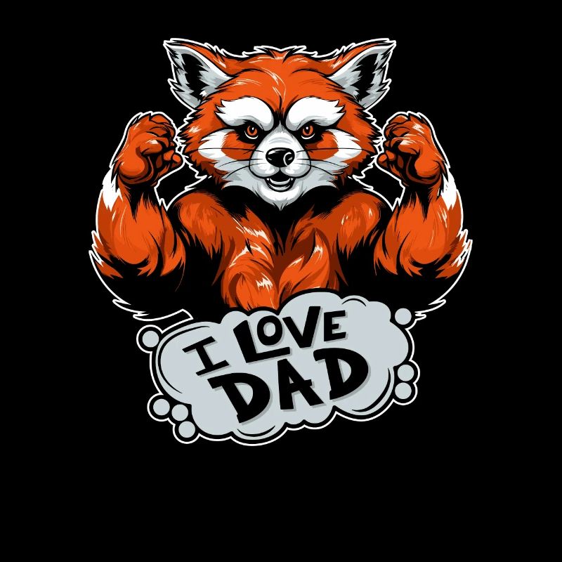 Red Panda I Love Dad