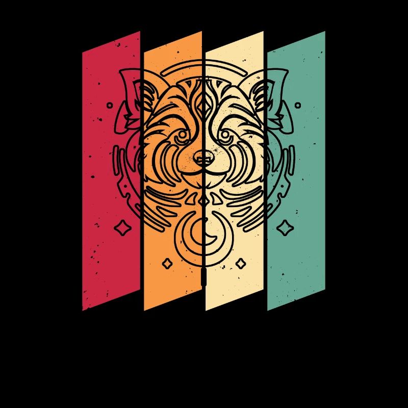 Red Panda Tribal Moon Phases