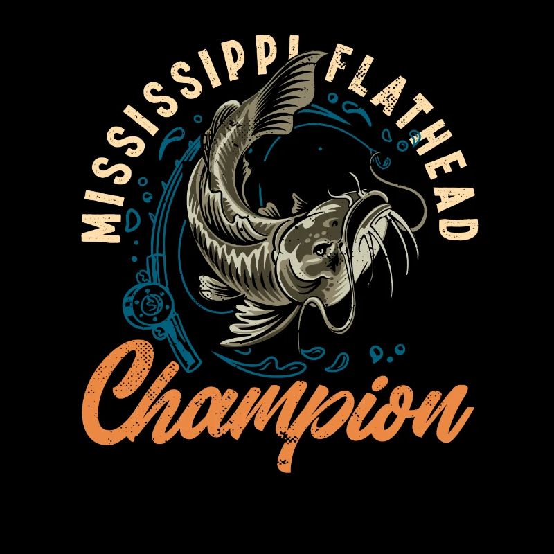 Funny catfish lover flathead fish