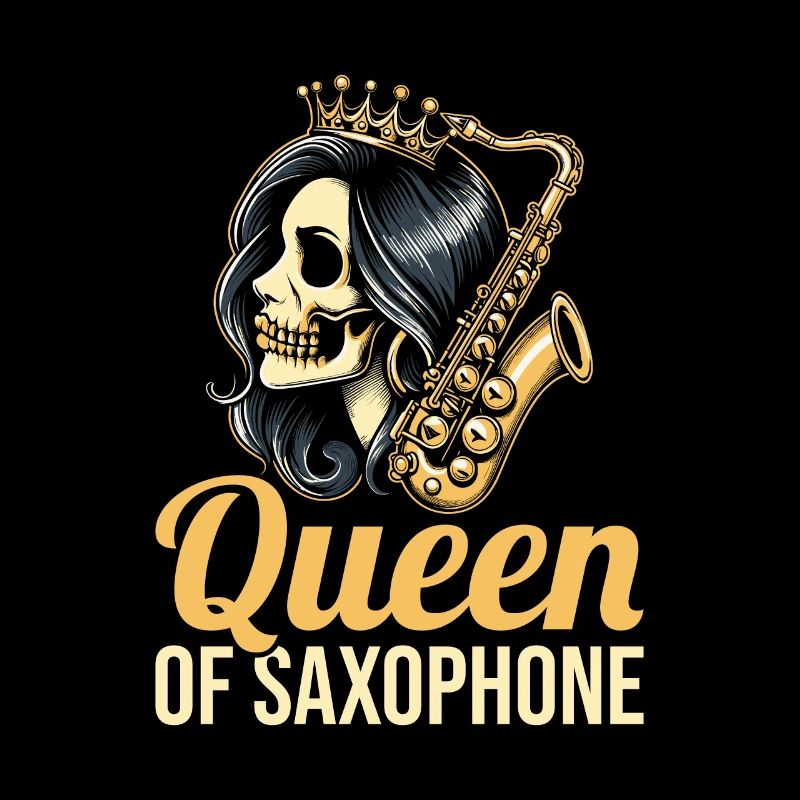 Saxophone Saxophone Crâne Reine Du Saxophone