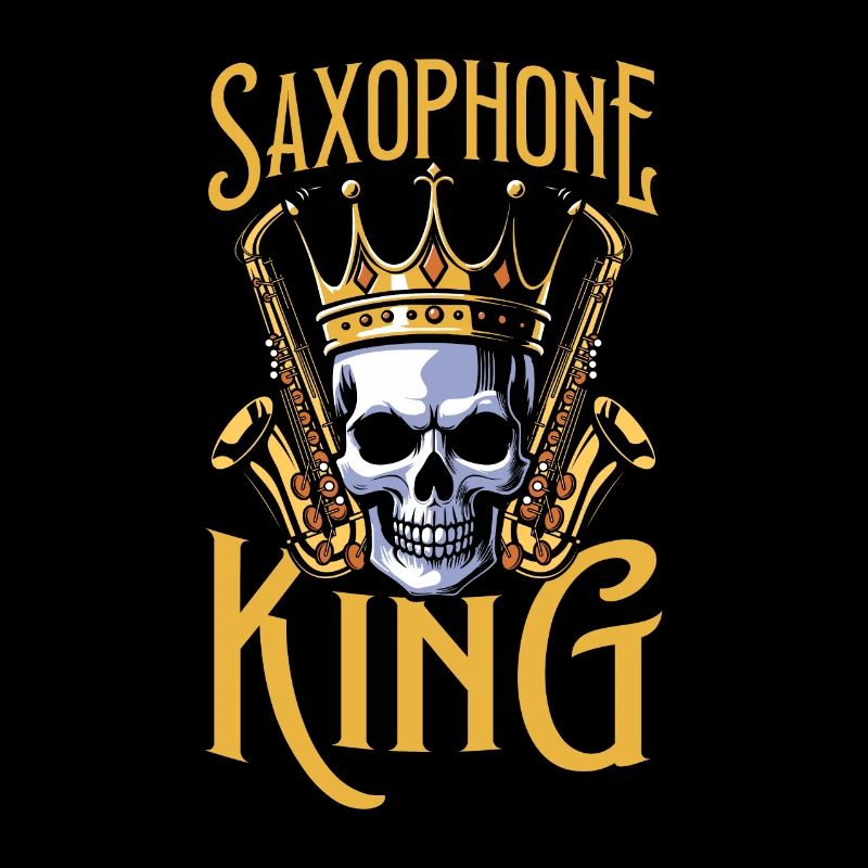 Saxophone Saxophone Crâne Saxophone King