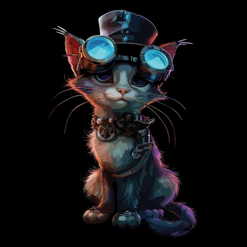 Chat steampunk