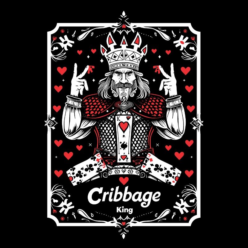 Cribbage King Graphique Cribbage drôle