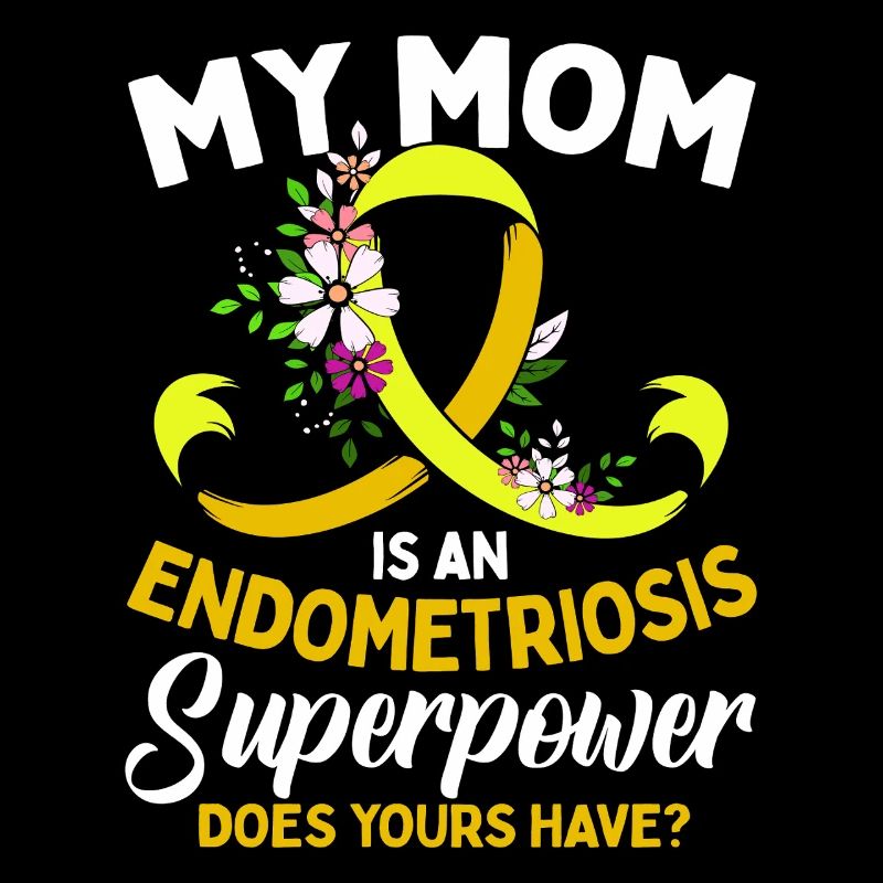 Endometriose-Bewusstsein Lustige Mutter Gelbes Band