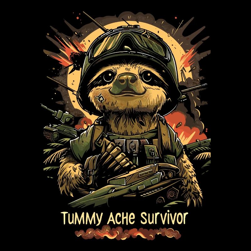 Funny Sloth Meme Stomach Ache