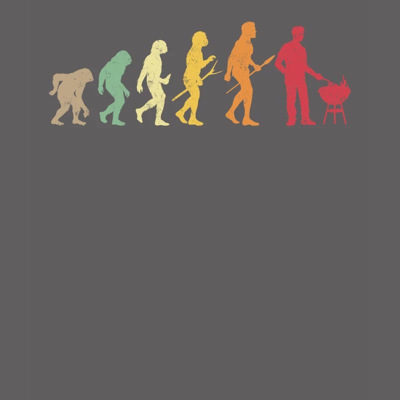 Evolution des BBQ-Grillens Retro-Fleischräucherns