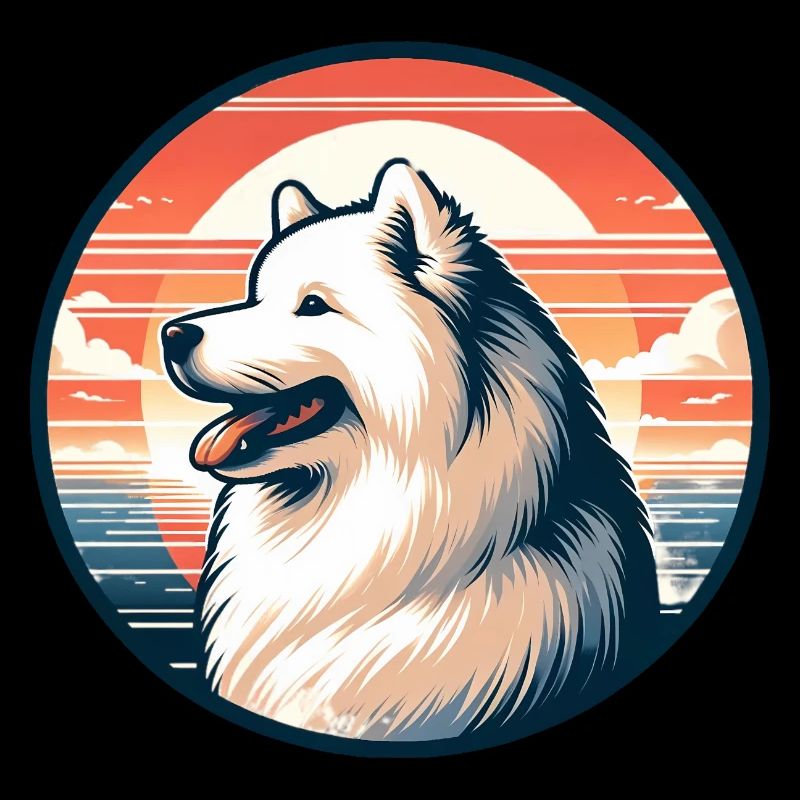 Chien Samoyède Cadeaux Mignon Samoyède Chien Graphique