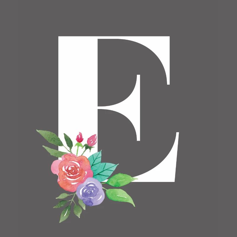Letter E personalized gift alphabet first name Christmas