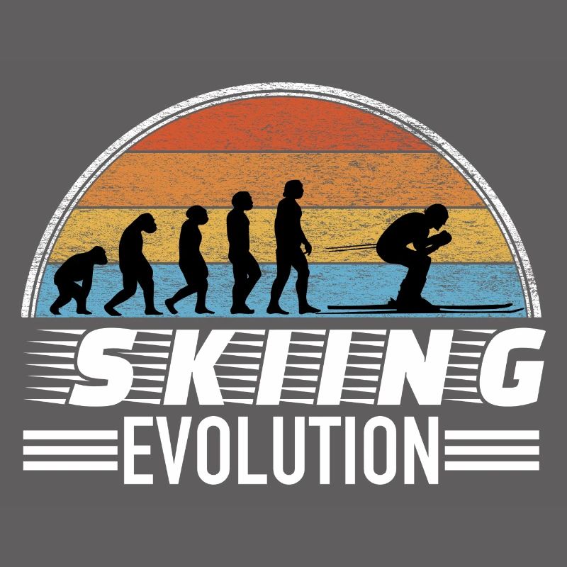 Skifahrer Spruch Evolution