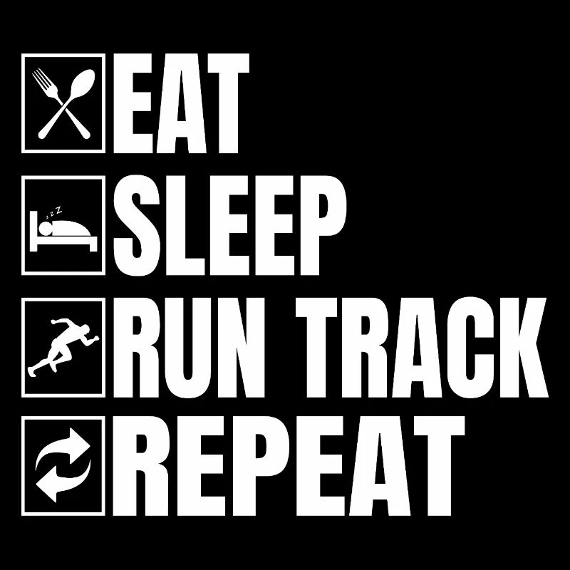 Athlétisme Manger dormir Courir Athlétisme
