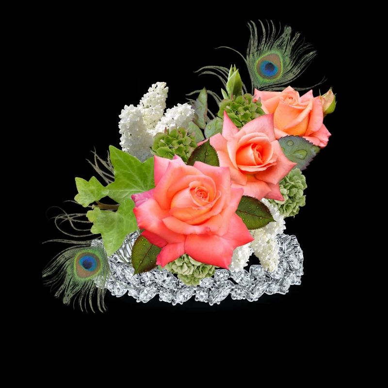 Blumen mit Schmuck