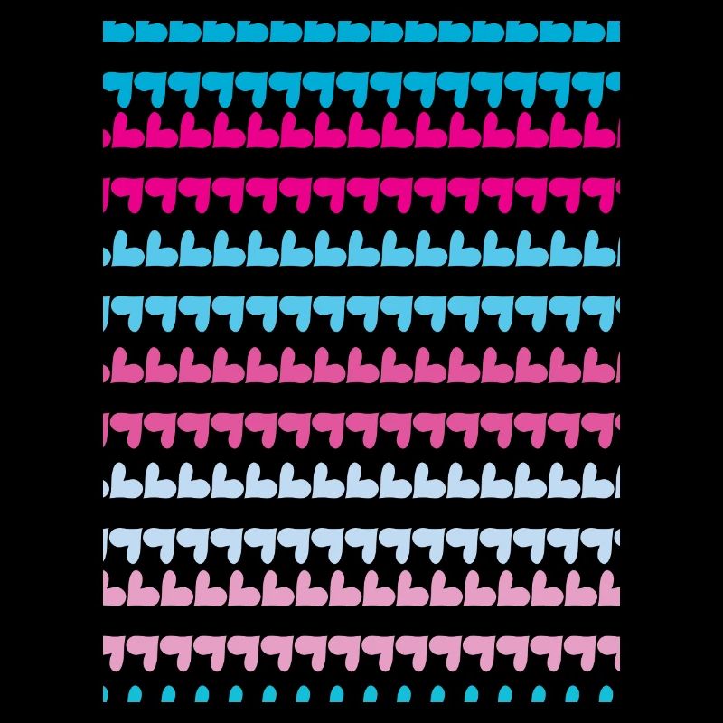 PINK BLUE HEARTS PATTERN