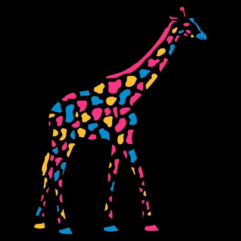 Giraffe Afrika Savanne Bunte Farbe Giraffen Muster