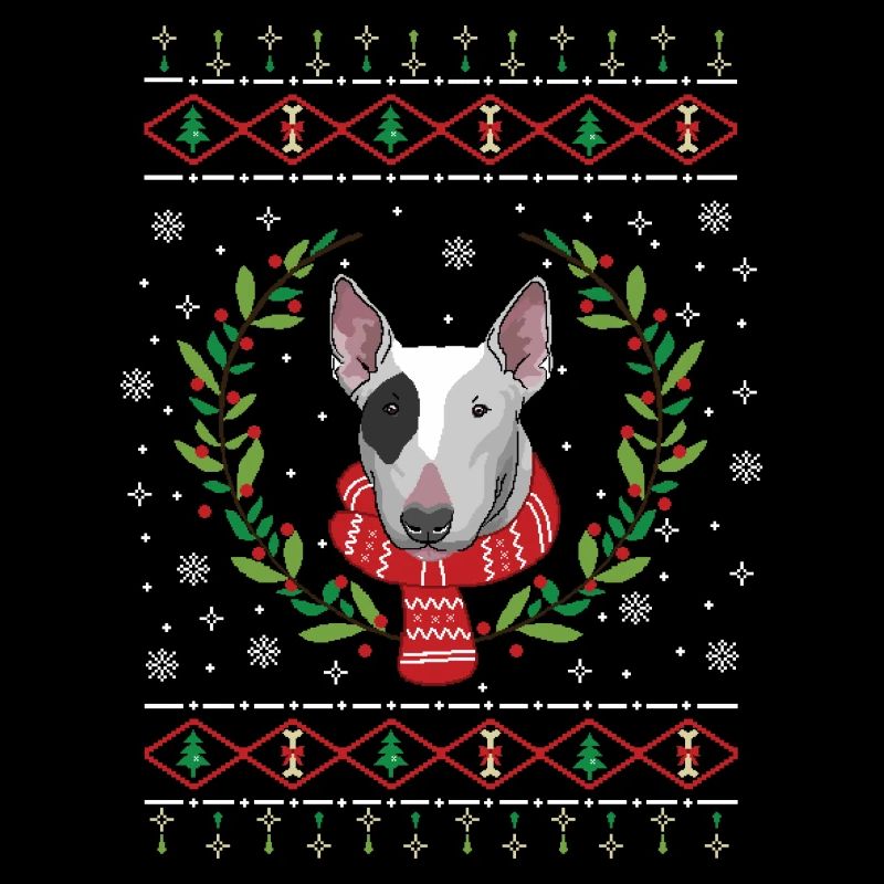 Bull Terrier hässlicher Weihnachtspullover