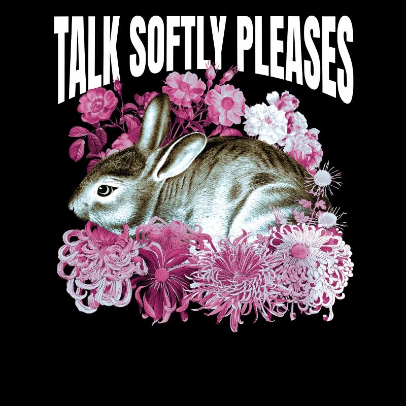 Parlez doucement des fleurs de lapin satisfaites