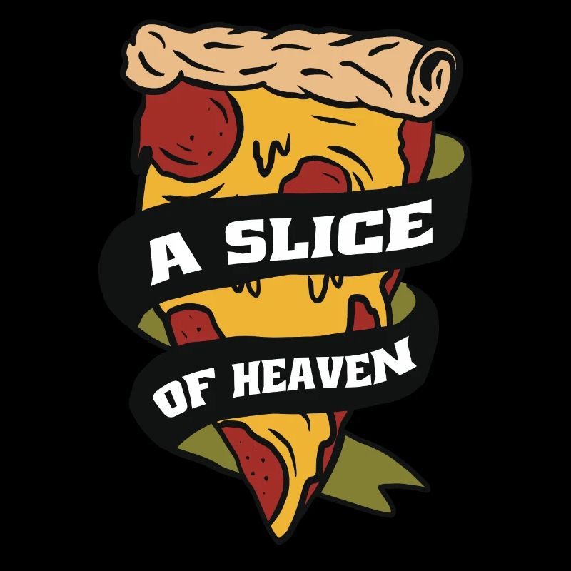 Une tranche de Heaven Pizza Nourriture grasse préférée