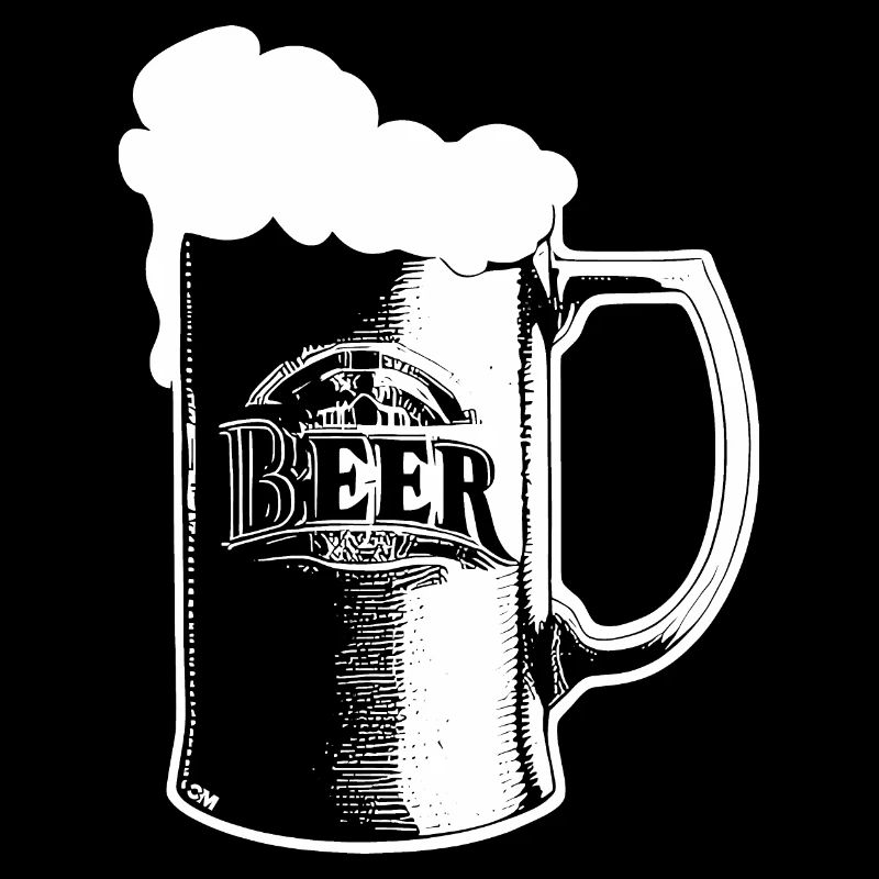 Full beer mug with foam