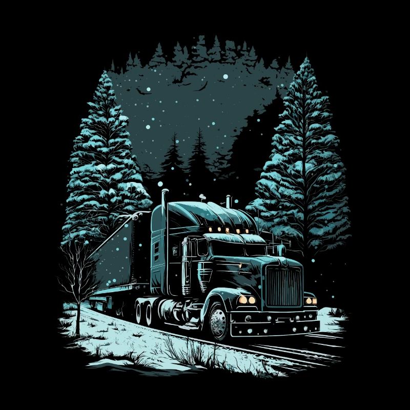 Chauffeur de camion de Noël Semi-remorque de Noël