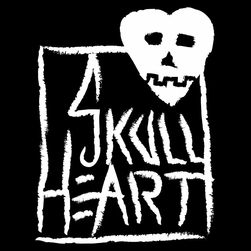 SkullHeart Logo Square White