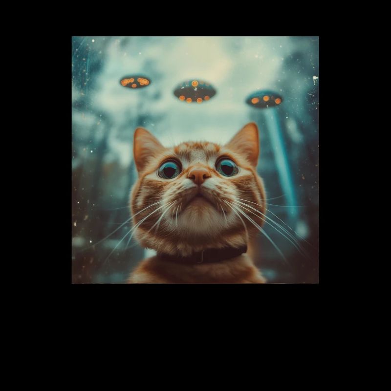 Cats Selfie with UFOs, weirder