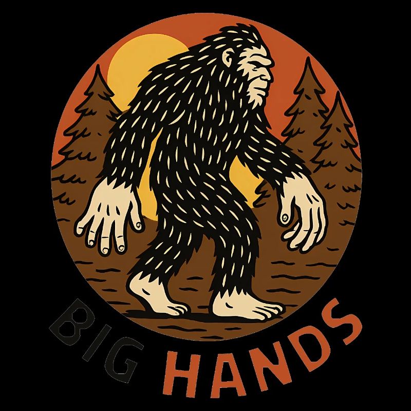 Conception d'aventure en forêt vintage Bigfoot