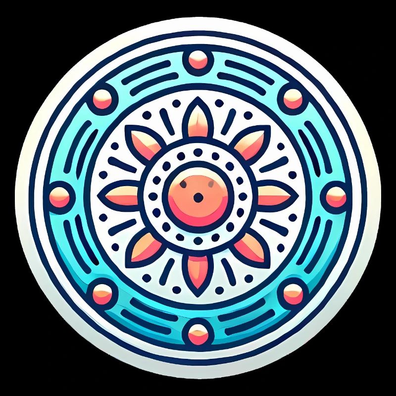 Design d’insigne circulaire vibrant