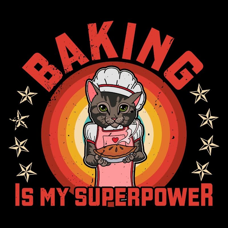 Baker Cat Cake Food Baking Hobby Saying