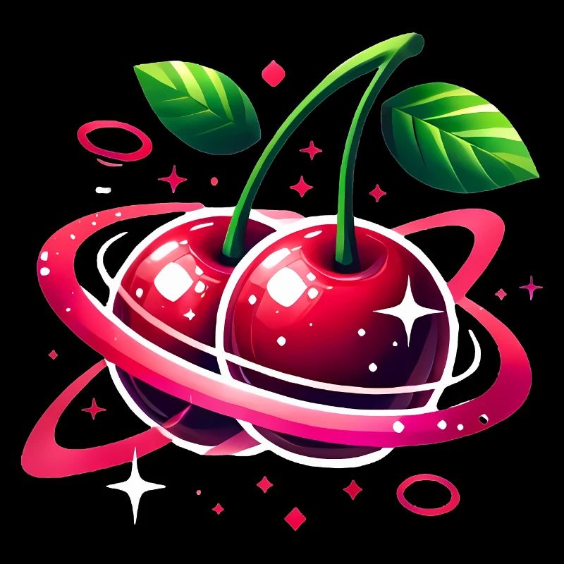 Planet Kirschen Kosmisches Design