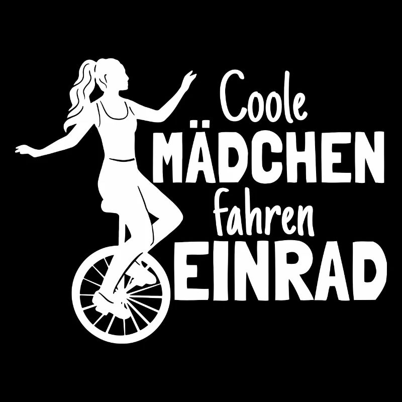 Einradfahrerin Coole Mädchen Fahren Einrad