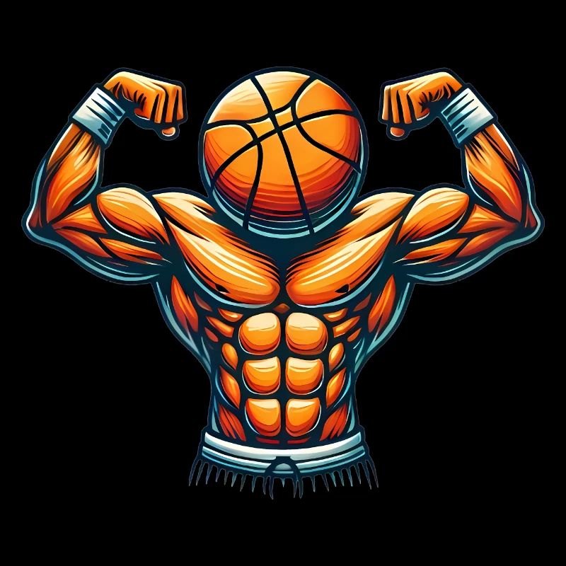 Basket-ball musclé Flex TShirt Design