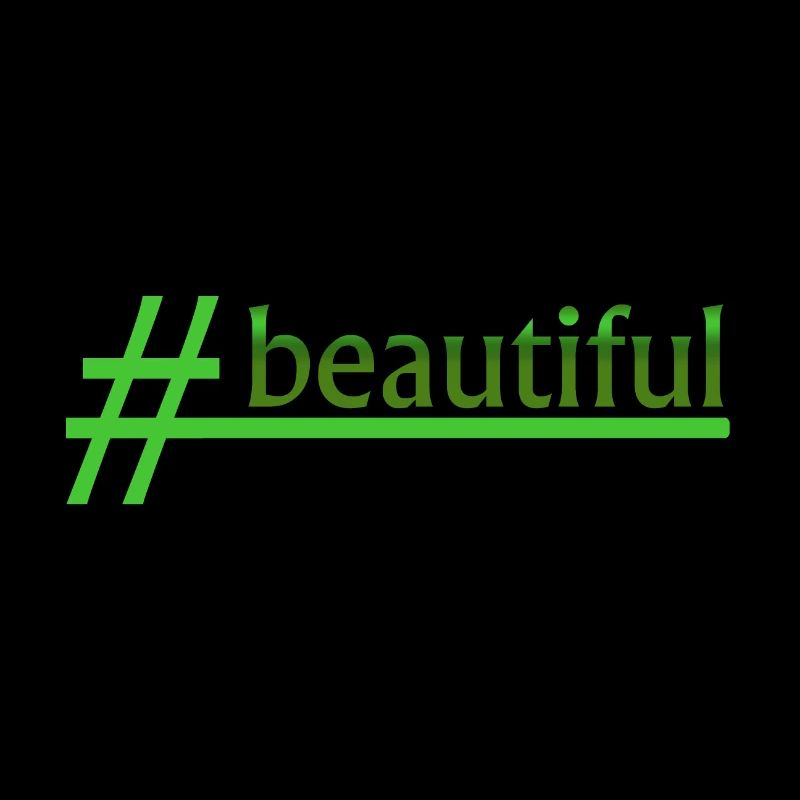 Stylischer Hashtag beautiful