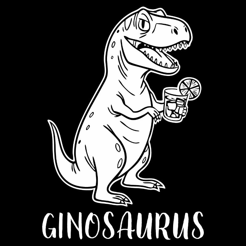Ginosaurus - lustiger Trex Dino mit Gin