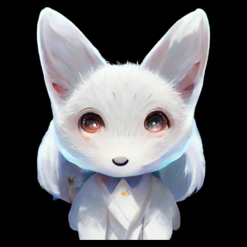 Cute white fox