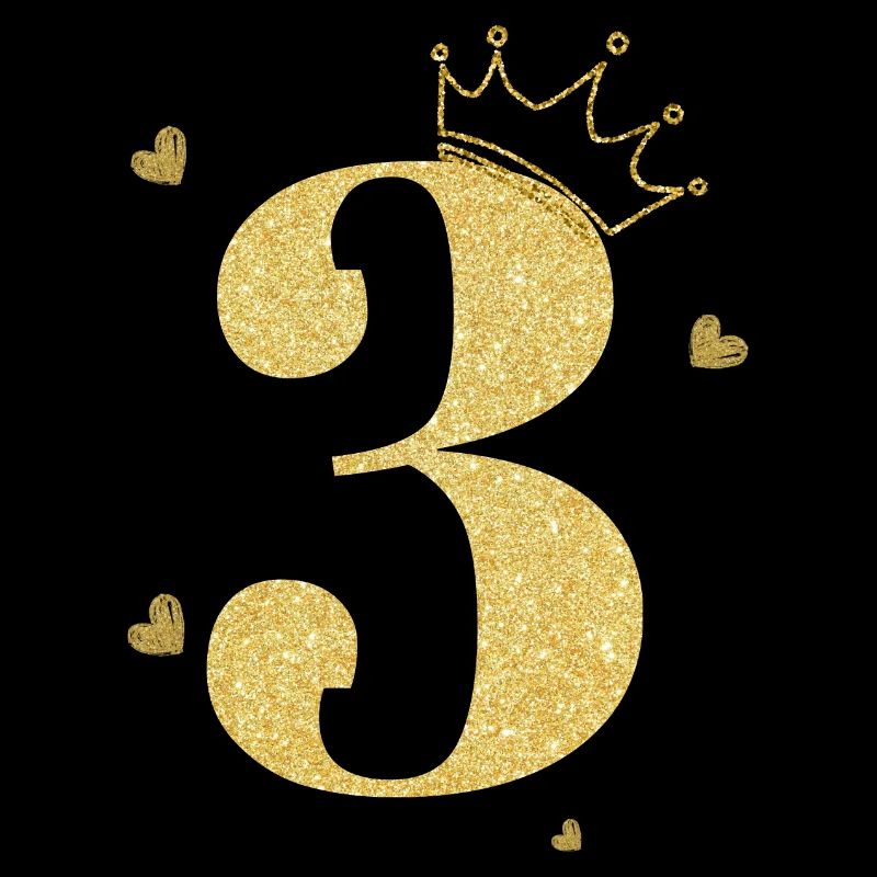 3e anniversaire couronne doré