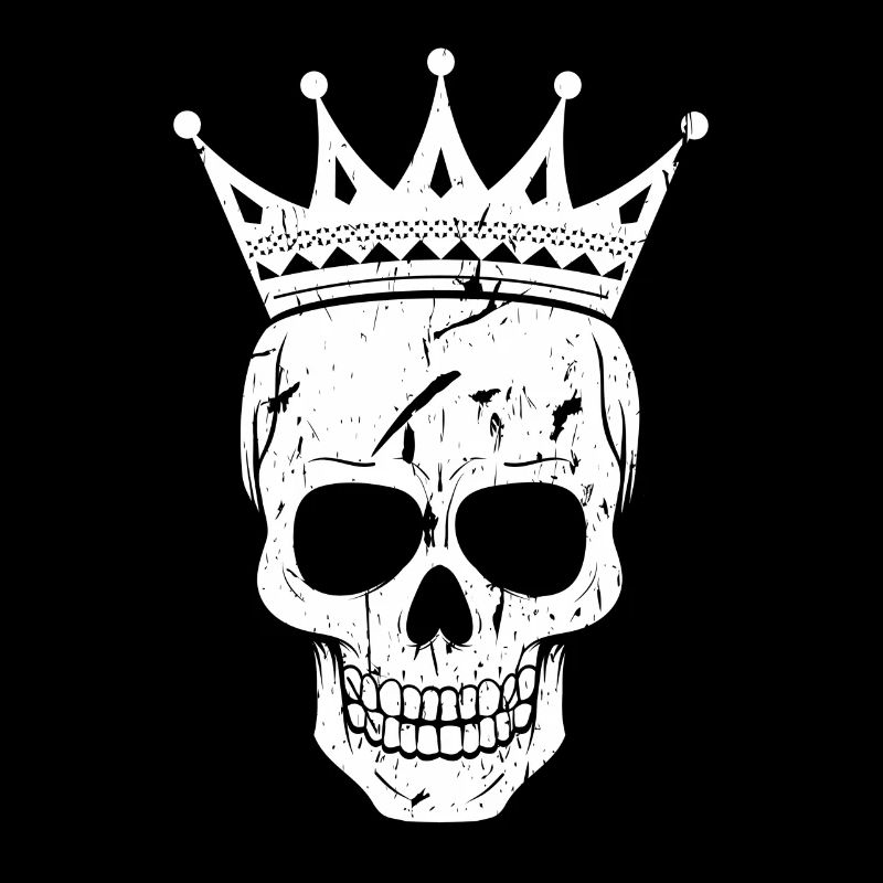 Skull with crown
