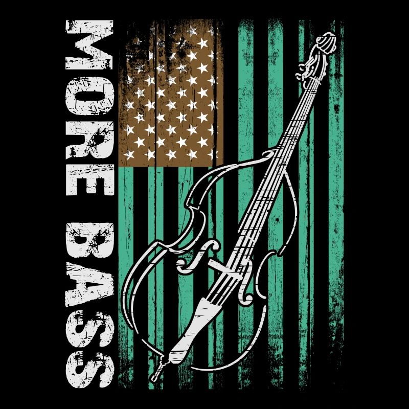 Plus de contrebasse basse avec drapeau américain