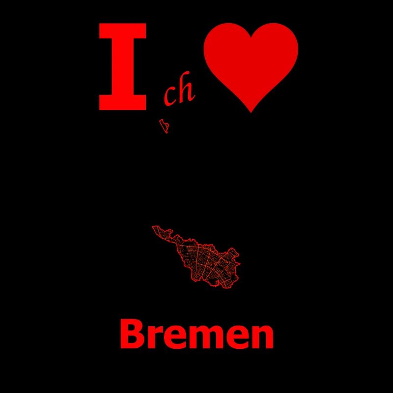Ich liebe Bremen Stadtplan mit Straßen