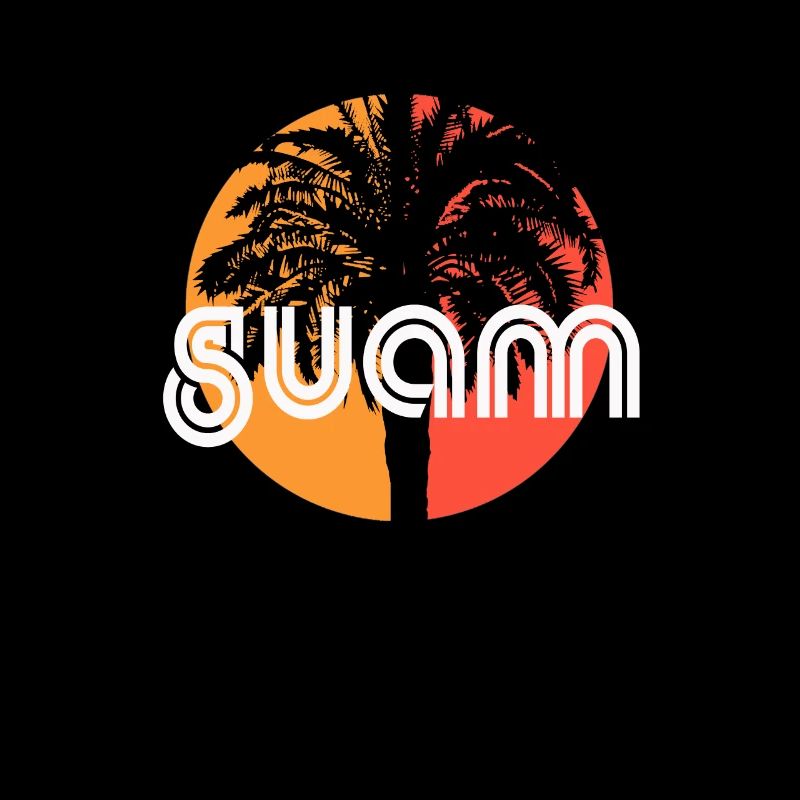 Guam Artistic Vacation Souvenir Palm Tree