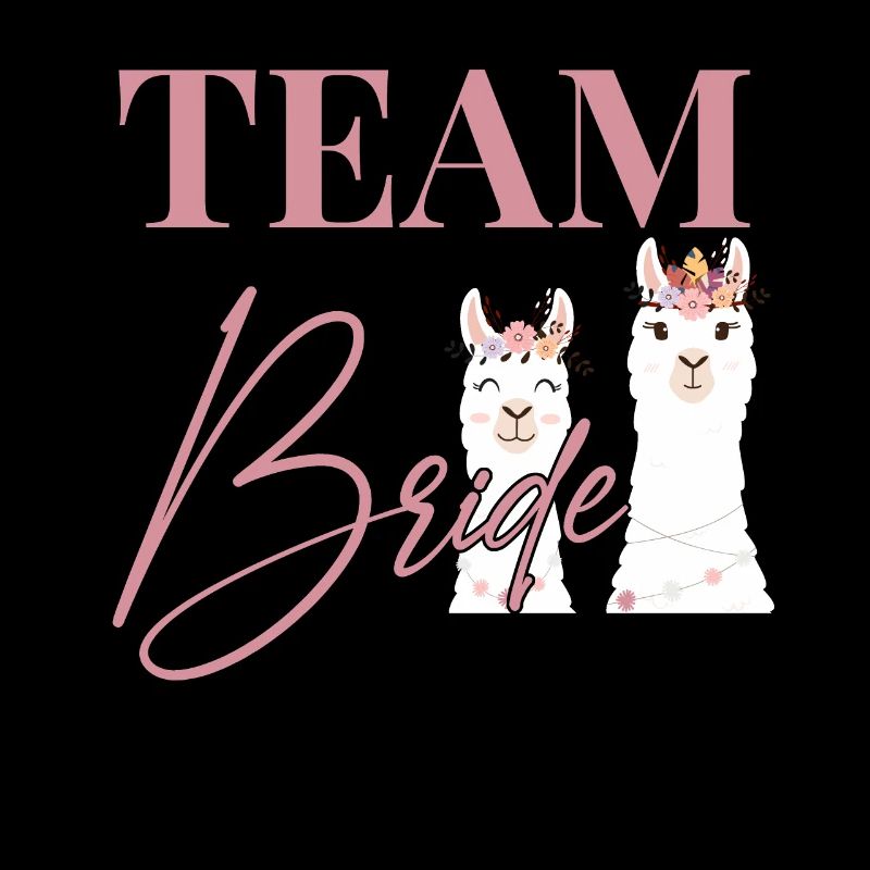 Team Bride Bride Squad Alpaca Lama JGA Wedding