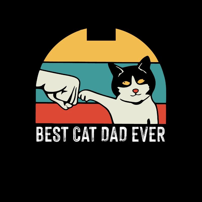 Vintage Best Cat Dad Daddy Retro