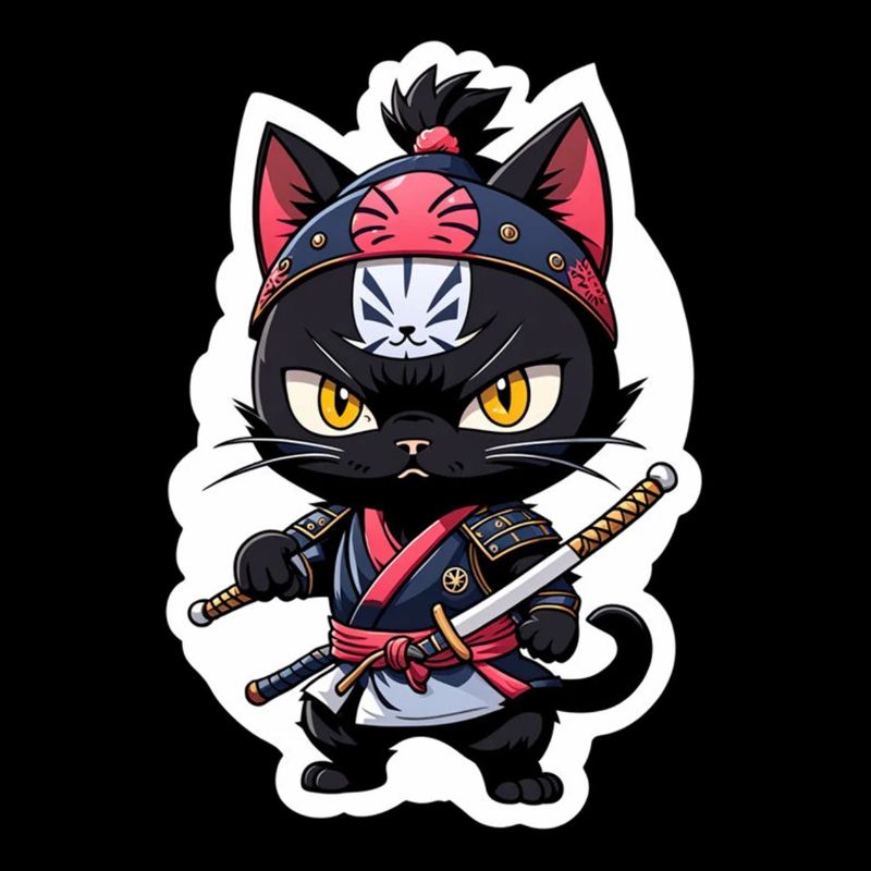 Ninja Katze - Samurai Kätzchen