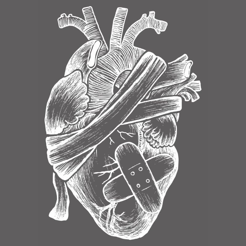 Heart and wound plaster