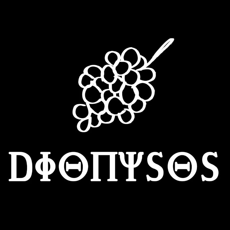 Dionysos raisin design idée cadeau blanc