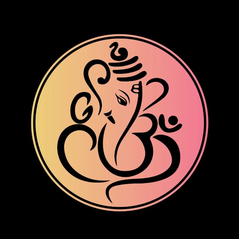 Minimalist Ganesh Hindu elephant