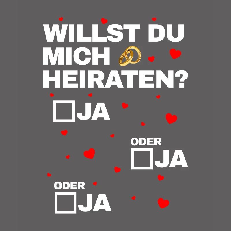 Ja oder Ja Heiratsantrag Hochzeitsantrag