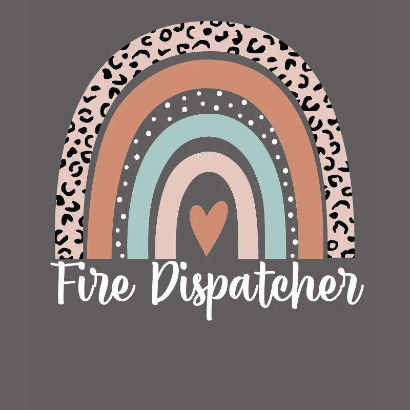 Fire Dispatcher Rainbow Leopard Funny Fire