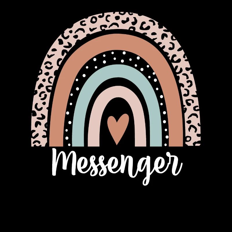 Messenger Rainbow Leopard Funny Messenger