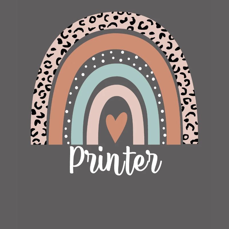 Printer Rainbow Leopard Funny Printer Appreciation