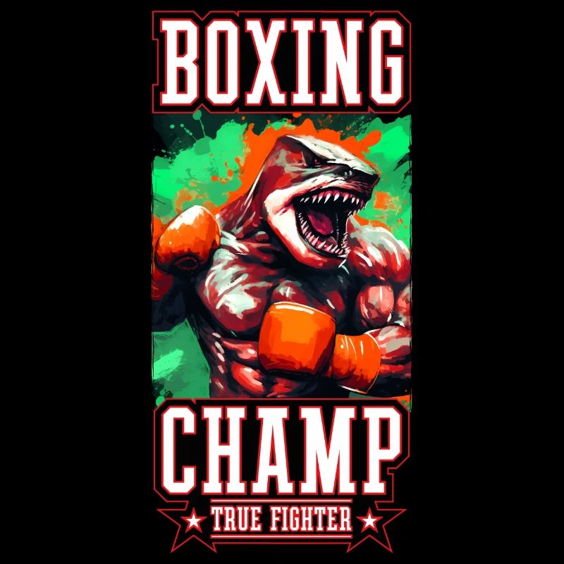 Requin Animal Boxer Combattant Champion De Boxe